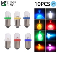 10pcs 6V 6.3V AC DC Non-polarity BA9S T4W T11 LED Light Bulb 53 57 1895 1891 64111 for Pinball Machi