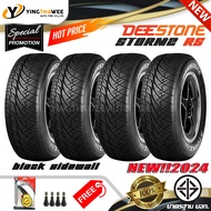 255/50R18 DEESTONE รุ่น STORMZ RS 4 เส้น (ยางใหม่ปี 2024) แถมเกจหน้าปัทม์เหลือง 1 ตัว + จุ๊บลมยางแท้ 4 ตัว (ตัวหนังสือสีดำ) (ยางรถยนต์ ยางขอบ18)