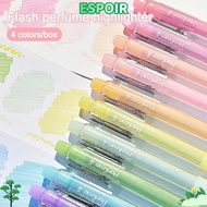 IESPOIRHA 4Pcs Highlighter, Mark Key Points DIY Art Colorful Gel Pen Set, Multifunctional Color Glit
