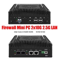 12th Gen Firewall Windows 11 Server Proxmox Intel i3 N355 N305 N150 Mini PC 2x10G SFP+2xi226-V 2.5G 