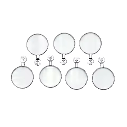 1 Piece Optical Spherical Lens Cylindrical Lens Trial Lens for Trial Lens Set Metal Rim DIA 38mm ±0.