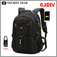 GJDIV men's swiss backpacks travel bag business anti theft backpack men mochila USB Charging 15.6 17 inch Laptop Backpack waterproof IEVJB