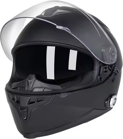 Full Face Motorcycle Helmet Bluetooth 5.0 Integrated 2 Way Intercom DOT FMVSS-218 Rated Motorbike He