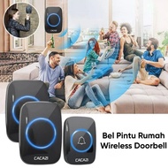CACAZI Bel Pintu Rumah Digital Wireless Waterproof IP44 Receiver
