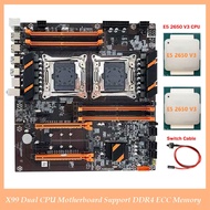 (AXKN) X99 Dual CPU Motherboard LGA2011 Motherboard Motherboard Support DDR4 ECC Memory Computer Mot