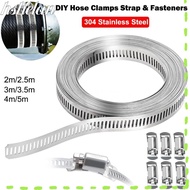 HSHELAA Hose Clamp Strap, Large Adjustable Hose Clamps,  304 Stainless Steel Pipe Ducting Hose Clamp