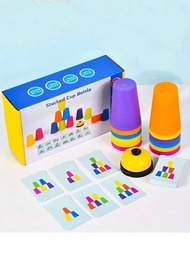 12入組6色疊杯,附50張卡片,鈴鐺玩具,能開發手眼協調、增進親子互動,訓練識色、邏輯思維、集中力以及簡單算術能力,適用於幼兒早期教育、速度挑戰和桌遊
