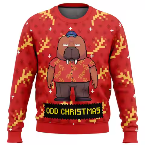Hiroshi Odokawa Odd Taxi Ugly Christmas Sweater Gift Santa Claus Pullover Men 3D Sweatshirt And Top 
