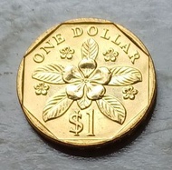新加坡1989年1元硬幣一枚全新