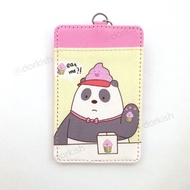 Cute We Bare Bears Panda Bear Ezlink Card Holder with Keyring