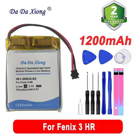 361-00053-00 361-00126-00 361-00034-02 Battery For Garmin 3 3F 6x Pro， Fenix HR GPS 100 Montana 600 