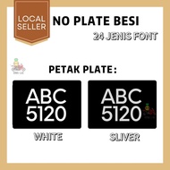 PUTIH Font Color SLIVER WHITE PLATE Iron MOTOR Tap PETAK PEKAN Board FLAT PLATE MOTOR NUMBER NO PLATE MOTOR WHITE ALUMINUM