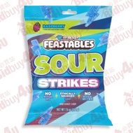 *預購*Feastables Sour Strikes Gummy Candies – Blue Raspberry 閃電造型酸藍梅味軟糖 7.5oz / 212g [810172671041]