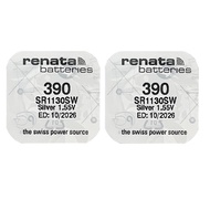 [SG] [2 Pieces] Renata 390 SR626SW Silver Oxide Button Battery
