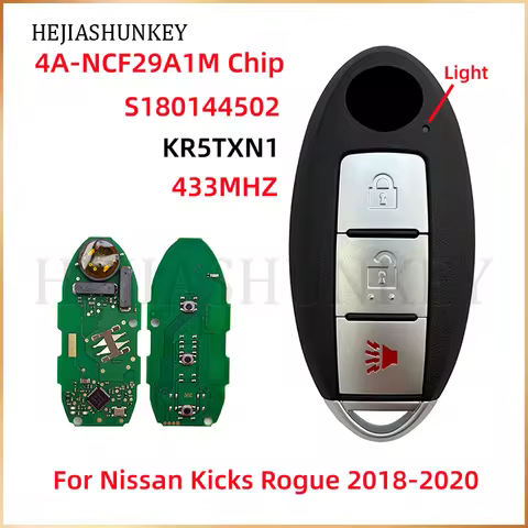 S180144502 KR5TXN1 285E3-5RA0A 3 Button Smart Remote Car Key Fob 433MHz 4A Chip NCF29A1M For Nissan 