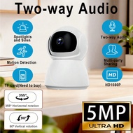1pc 5MP HD Security Camera, 2.4G Smart Surveillance Camera, 355° Rotation, Full-Color Night Vision, 