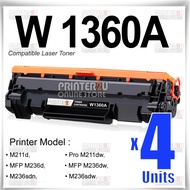 4x Compatible H* 136A W1360A H*136A W1360X Cartridge For H* LaserJet M211d M211dw MFP M236d M236dw M