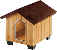 Ferplast Outdoor Dog House Dog Kennel DOMUS SMALL in FSC wood, Insulating Feet, Ventilation grill, A