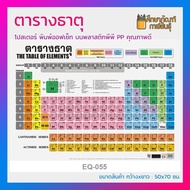 แผ่นโปสเตอร์ ตารางธาตุ พลาสติกพีพี PP  ขนาดใหญ่มาก The Table of Elements  EP-055 (ขนาด 50x72 cm.) [พ