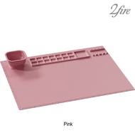 &lt;2fire&gt; Silica Gel Silicone Art Mat For Painting Mixing Hole Makes Art Easier Clean Simply