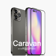 2# Caravan Crew ฟิล์มกระจก แบบเต็มจอ รุ่นกาวเต็มแผ่น iPhone 15 14 6 6s 7 8 Plus X XS MAX XR 11 12 mini 13 PRO MAX Full Screen Protector