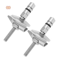 1 Pair Toilet Seat Fixing Hinge Set M6 X 71.5mm Stainless Steel Toilet Lid Hinge Fixing Bracket C010