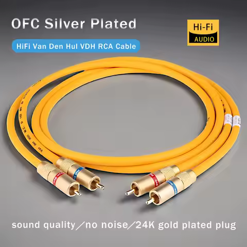 Van Den Hul VDH MC D102 MK III HYBRID RCA Interconnect Cable Wire with Gold Plated RCA Plug Hifi Aud