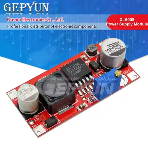 XL6009 Power Supply Module Boost Buck DC-DC Adjustable Step Up Down Converter Red 20W 5-32V to 1.2-3