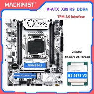 MACHINIST | MACHINIST X99 K9 TPM2.0 Motherboard DDR4 RAM Optional Xeon E5 2678 V3 /E5 2670 V3 CPU LG