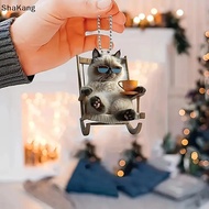 SKMY Cute Cat Acrylic Keychain Backpack Car Hanging Keyring Pendant SKK