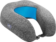 Sealy - Cooling Gel Travel Pillow with Premium Memory Foam, Tailored Just for You with Contoured Support, The Ultimate Relaxation for Flights, Road Trips, and Your Home, Dark Gray