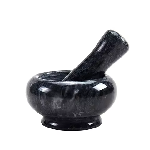 Grinding Bowl Marble Mortar and Pestle White Marble Grind Herbs Spices Garlic Mills for Grinding and