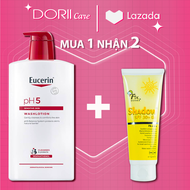 Eucerin Sữa tắm cho da nhạy cảm Eucerin pH5 Washlotion 1000ml tặng kem chống nắng Fixderma Shadow SP
