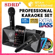 SDRD Portable USB Speaker Wireless With Home Microphone KTV Spiker Mike Karaoke Microfon Bluetooth S