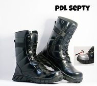 SEPATU BOOTS PDL SAFETY UJUNG BESI TNI POLISI DISHUB SATPOL KERJA LAPANGAN PABRIK LAPANGAN