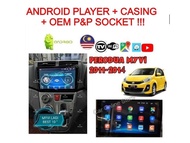 FOR ~ PERODUA MYVI 2011-14 BIG SCREEN ANDROID 12 MEDIA PLAYER WITH CASING &amp; OEM PLUG &amp; PLAY SOCKET