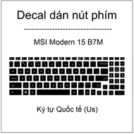 Key button Decal for MSI Modern 15 B7M