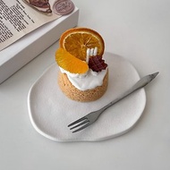 蜜漬鮮橙奶油蜂蜜蛋糕 甜點蠟燭