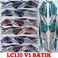 LC135 V1 BATIK BODY COVER STICKER STRIPE COVER LC V1 BATIK COLOUR BLUE RED PURPLE CYAN LC 135
