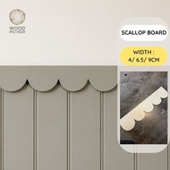 Scallop Wall design 40cm | Scallop shiplap wall | rumah Decor | Scallop board batten shiplap wainsco