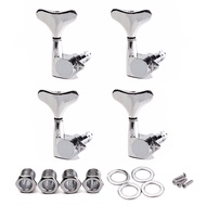 4R Electric Bass Guitar Tuners Machine Heads Bass Guitar Tuning Pegs Tuning Keys Buttons Chrome Guit