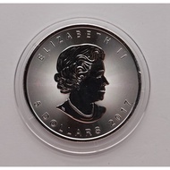 Canada. 2017 Maple Leaf Silver Coin. 1 Ounce Silver Coin.Canadian 17 Maple Leaf Silver Coins