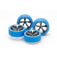 TAMIYA 95654 JR LP SMALL DIA TIRES/WHEELS 5-Spoke/Blk Plated Asia Chall. Challenge 2024 (TMAC)