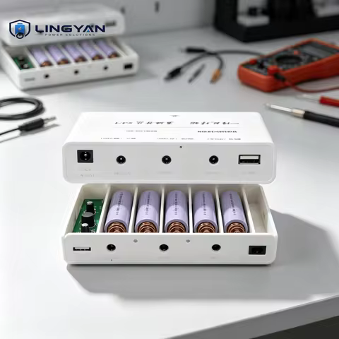 Portable Backup Power DC UPS Housing For All-in-One PC DIY 5x18650 19V 20V Output Uninterruptible Bo