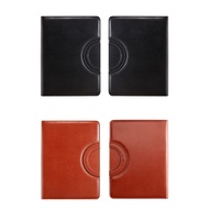 Leather Portfolio Folder with Zipper for Women/Men Business Padfolio with Handle Conference Notepad 