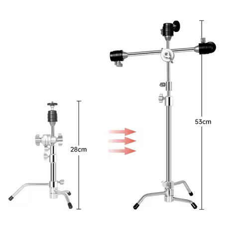 SH 31x18.5x7cm Adjustable C-stand Three-position Tripod Multi-functional Universal Lamp Stand Suitab