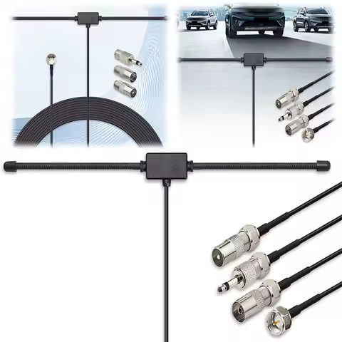 Universal Car Stereo AM FM Dipole Antenna Hidden Adhesive Mount AM FM Radio Antenna FM Radio Antenna