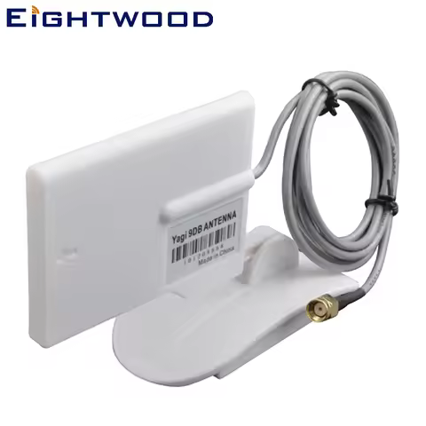 Eightwood 2.4GHz Wifi Antenna Directional 9dbi 150cm Extension Cable RP-SMA Plug Connector Wireless 