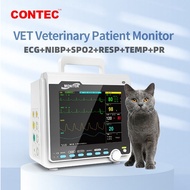 CONTEC CMS6000-VET Veterinary Portable ICU patient monitor ECG NIBP SPO2 RESP TEMP PR Vital signs EC