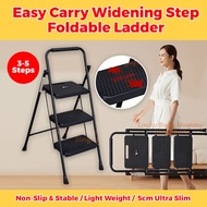 Easy Carry Widening Step Foldable Ladder/Space Saving Anti-slip Pad Ladder/Light Weight Step Ladder
